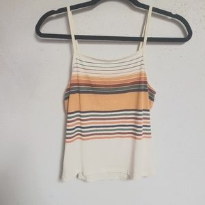 Retro vintage vibes striped 70’s look tank top